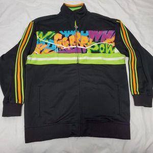 Enyce Mens Graffiti Track Jacket Vintage Streetwear Grrrrr Pow Sz M